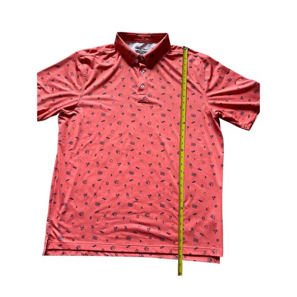 Straight Down Polo Shirt Mens/Teen Coral Size XL Golf Palmetto Dunes Hilton Head - Picture 3 of 11